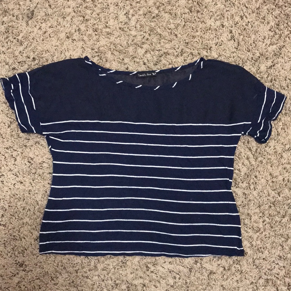 Blue striped top